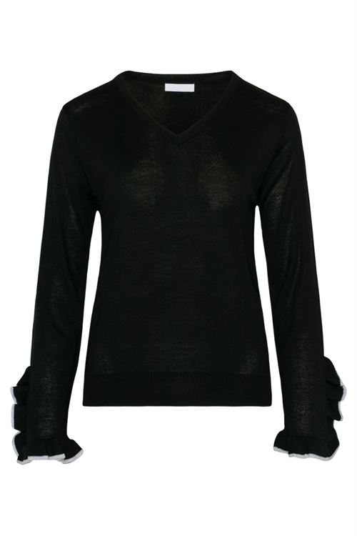 CLAIRE WOMAN PULLOVER, PANSY, BLACK